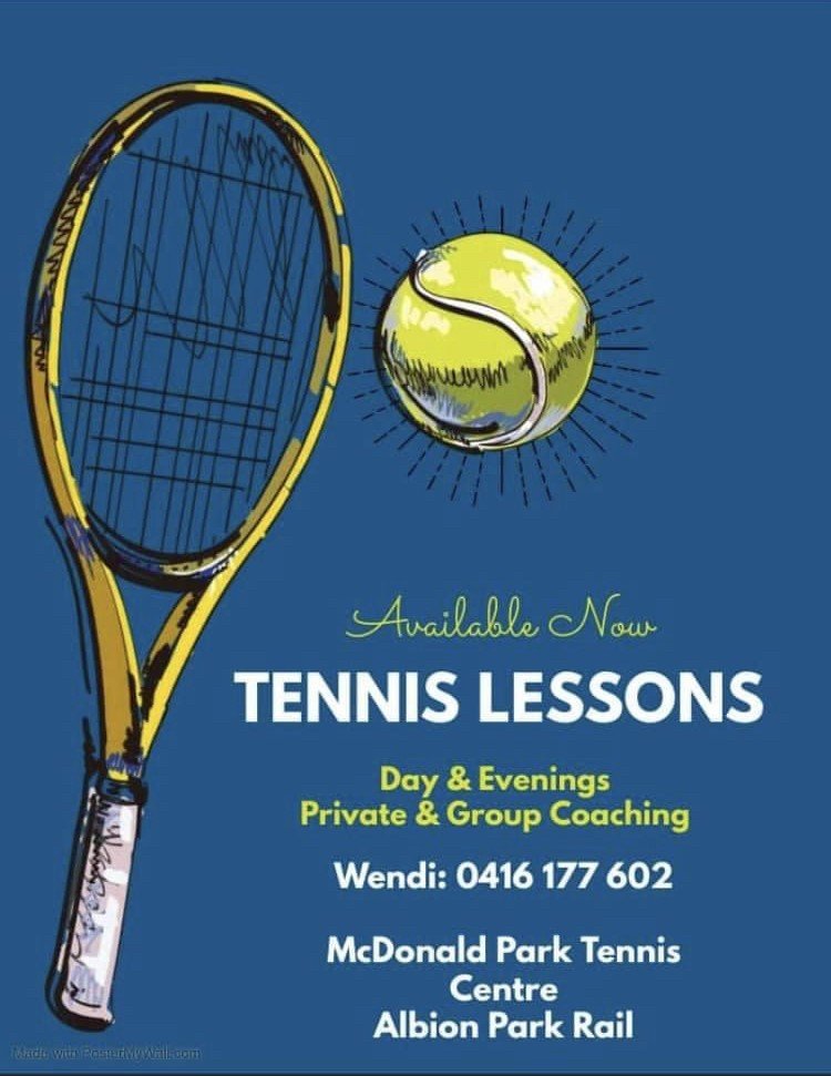 Tennis lessons - McDonald Park 2c